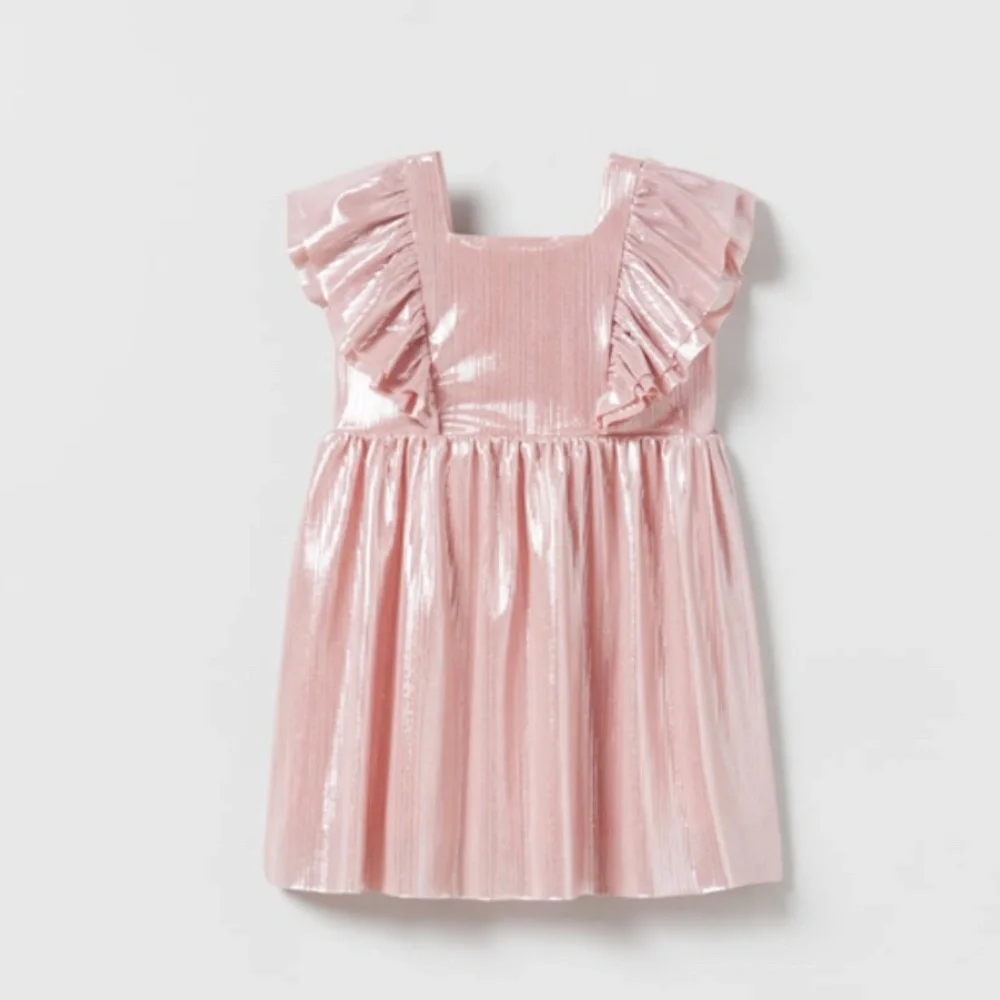 SHIMMERY RUFFLED DRESS